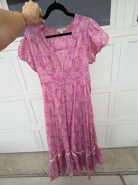 LoveShackFancy Pink Floral Maxi Dress – Size 6